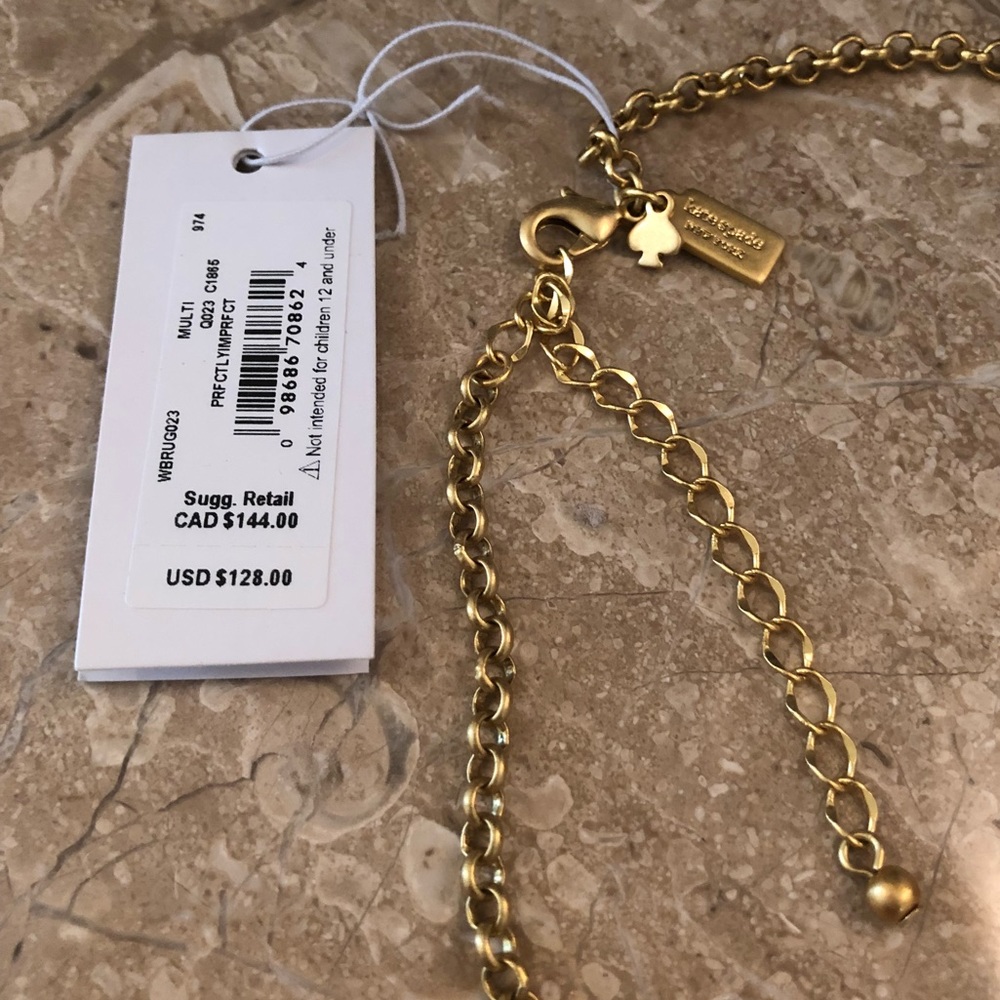 NWT Kate Spade Perfectly Imperfect Stone Necklace - Picture 3 of 8